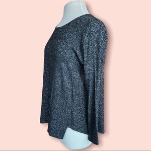 Nally & Millie Soft Tiger Brush Basic Long Sleeve Top Grey